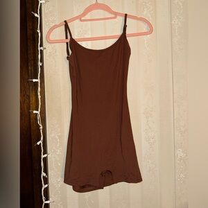 Brown Open Back Romper